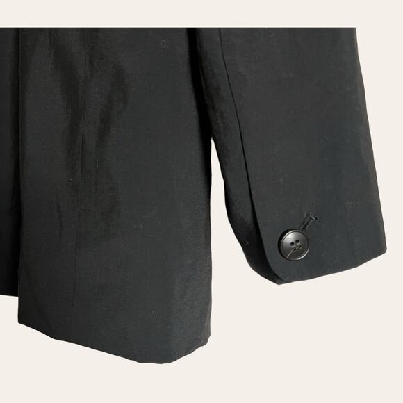 Madewell The Relaxed Oversized Lightweight Blazer Softdrape Black Size Small - Picture 14 of 15